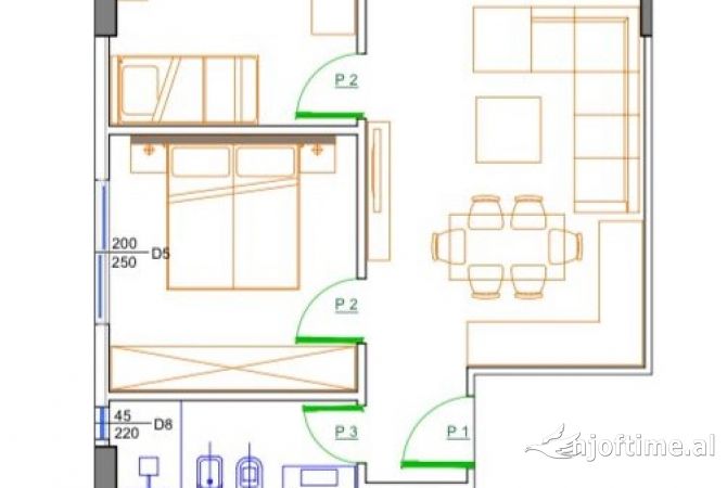 Shtepi ne shitje Apartament ne Durres, 2+1, Mobilimi Bosh, pa mobiluar, Pagesa 94,680  Euro.
