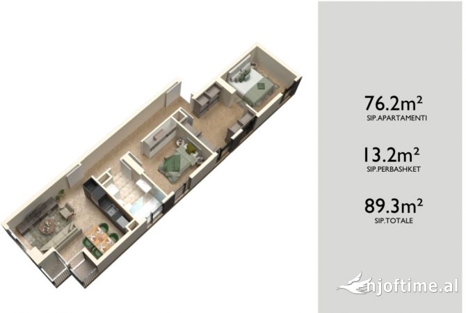 Shtepi ne shitje 2+1 ne Tirane - 133,950 Euro