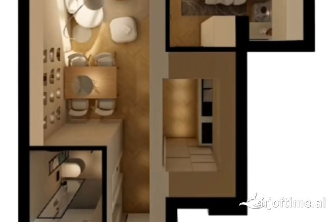 Shtepi ne shitje Apartament ne Tirane, 1+1, Mobilimi E mobiluar, Pagesa 125,000  Euro.