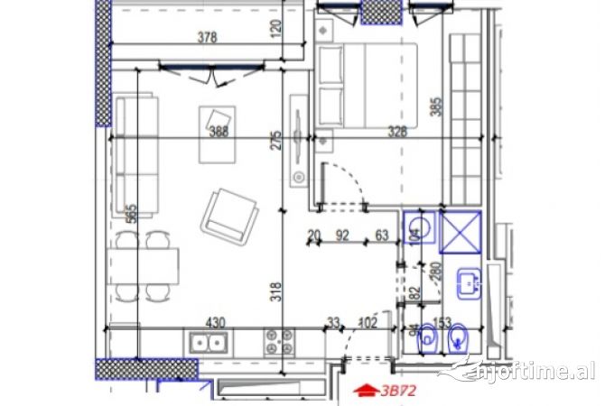 Shtepi ne shitje 1+1 ne Tirane - 65,600 Euro