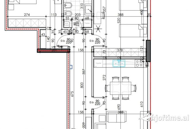 Shtepi ne shitje Apartament ne Tirane, 2+1, Mobilimi Bosh, pa mobiluar, Pagesa 128,300  Euro.