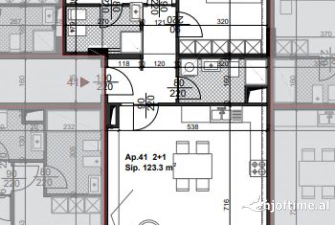 Shtepi ne shitje Apartament ne Tirane, 2+1, Mobilimi Bosh, pa mobiluar, Pagesa 176,400  Euro.