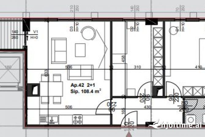 Shtepi ne shitje 2+1 ne Tirane - 150,000 Euro