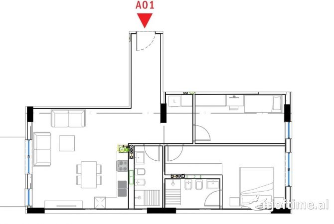 Shtepi ne shitje 2+1 ne Tirane - 173,910 Euro