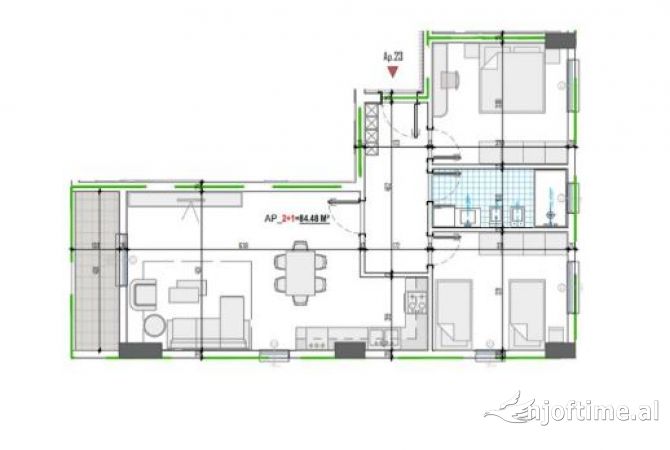 Shtepi ne shitje 2+1 ne Tirane - 93,898 Euro