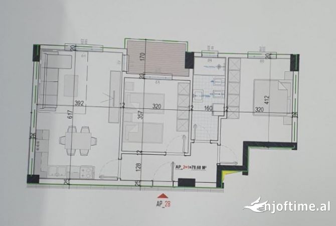 Shtepi ne shitje 2+1 ne Tirane - 69,752 Euro