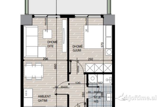 Shtepi ne shitje 1+1 ne Tirane - 98,840 Euro