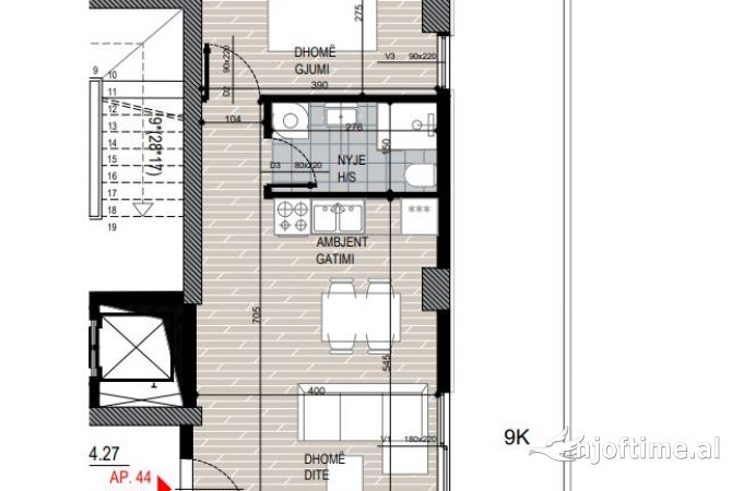 Shtepi ne shitje 1+1 ne Tirane - 80,388 Euro