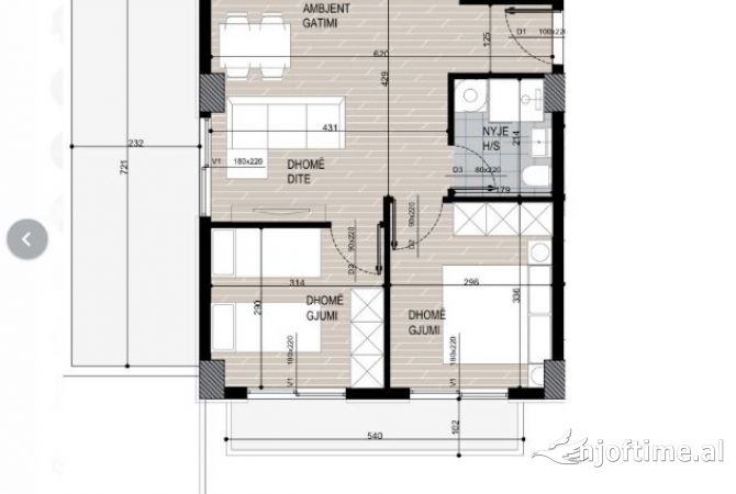 Shtepi ne shitje 2+1 ne Tirane - 127,344 Euro