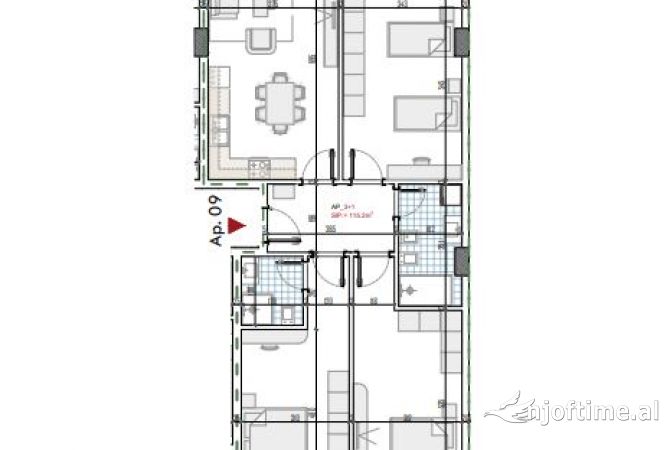 Shtepi ne shitje 2+1 ne Tirane - 107,776 Euro