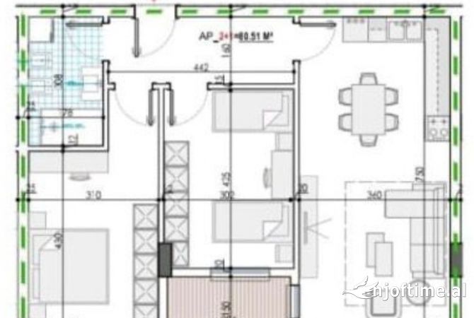 Shtepi ne shitje 2+1 ne Tirane - 60,000 Euro