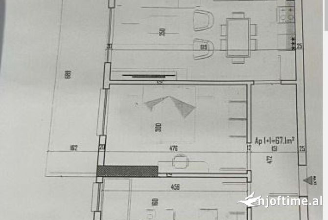 Shtepi ne shitje 1+1 ne Tirane - 59,226 Euro