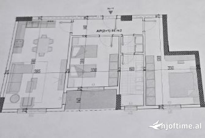Shtepi ne shitje 2+1 ne Tirane - 75,787 Euro