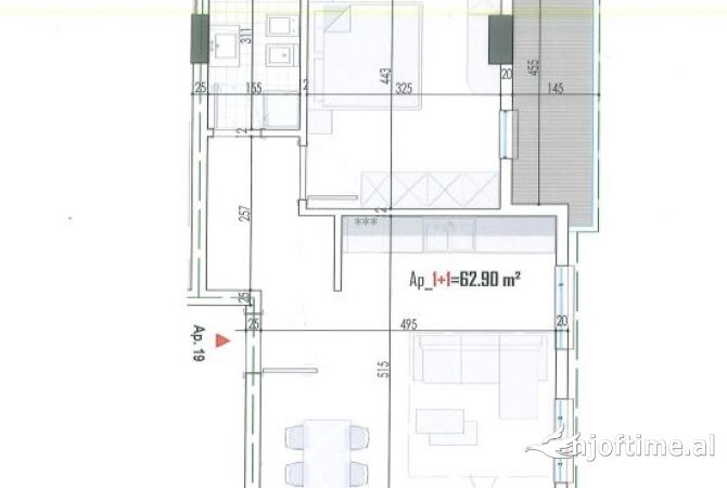 Shtepi ne shitje 1+1 ne Tirane - 85,734 Euro