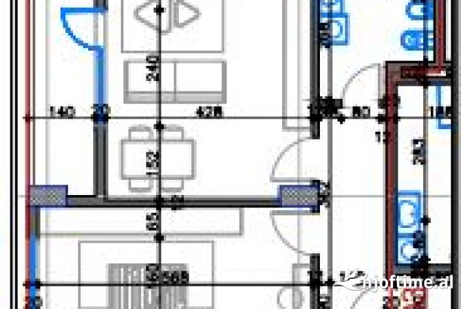 Shtepi ne shitje Apartament ne Tirane, 1+1, Mobilimi Bosh, pa mobiluar, Pagesa 76,743  Euro.