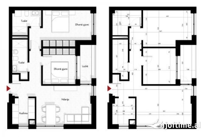 Shtepi ne shitje Apartament ne Tirane, 2+1, Mobilimi Bosh, pa mobiluar, Pagesa 156,735  Euro.