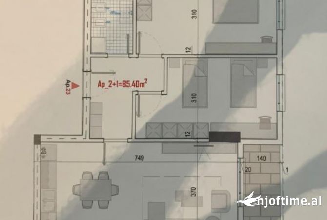 Shtepi ne shitje 2+1 ne Tirane - 78,568 Euro