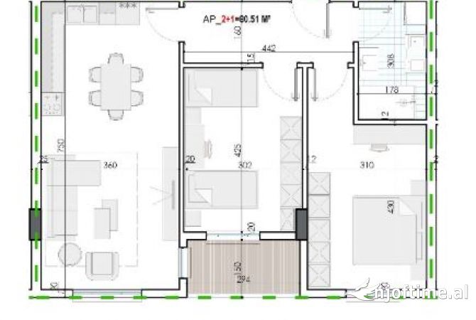 Shtepi ne shitje 2+1 ne Tirane - 67,708 Euro