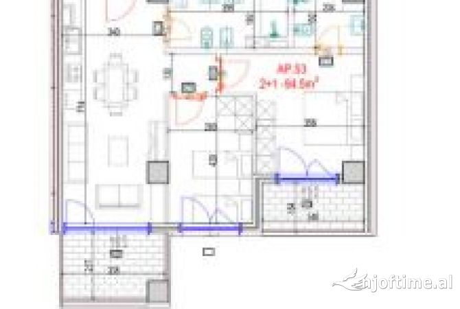 Shtepi ne shitje Apartament ne Tirane, 2+1, Mobilimi Bosh, pa mobiluar, Pagesa 247,500  Euro.