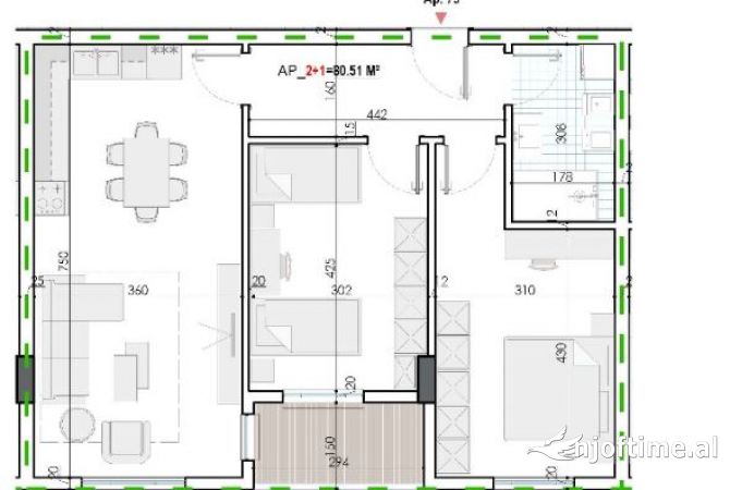 Shtepi ne shitje 2+1 ne Tirane - 70,530 Euro