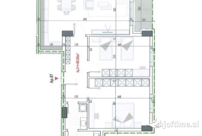 Shtepi ne shitje 2+1 ne Tirane - 93,755 Euro