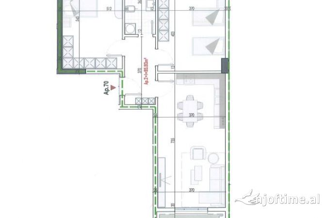 Shtepi ne shitje 2+1 ne Tirane - 94,460 Euro