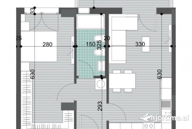 Shtepi ne shitje 1+1 ne Tirane - 62,815 Euro