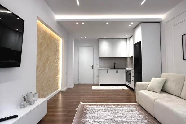 Shtepi ne shitje Apartament ne Tirane, 1+1, Mobilimi E mobiluar, Pagesa 118,000  Euro.