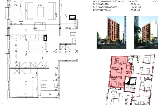 Apartment for sale in Tirana 2+1, Emty