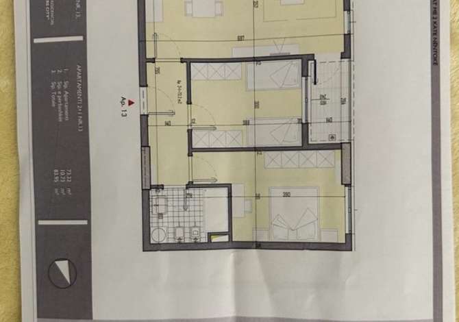 Shtepi ne shitje Apartament ne Tirane, 2+1, Mobilimi Bosh, pa mobiluar, Pagesa 86,000  Euro.