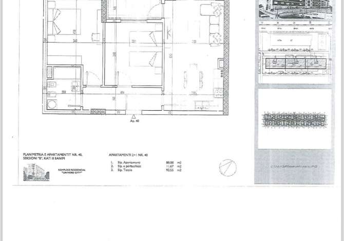 Shtepi ne shitje Apartament ne Tirane, 2+1, Mobilimi Bosh, pa mobiluar, Pagesa 86,000  Euro.