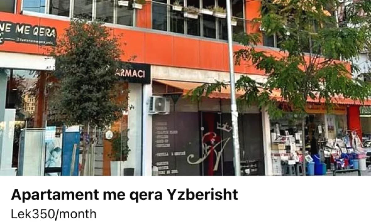 Shtepi me qera Apartament ne Tirane, 1+1, Mobilimi E mobiluar, Pagesa 35,000  Leke.