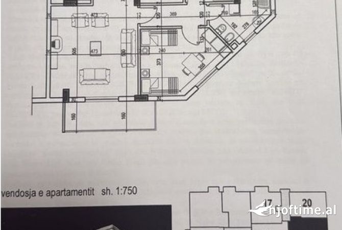 Shtepi ne shitje Apartament ne Tirane, 2+1, Mobilimi Pjeserisht e mobiluar, Pagesa 132,000  Euro.