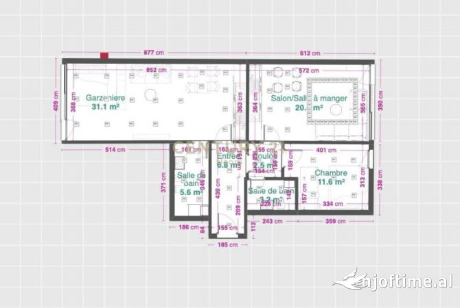 Shtepi ne shitje 2+1 ne Tirane - 165,000 Euro