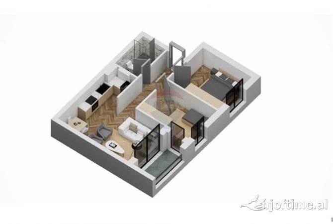 Shtepi ne shitje Apartament ne Tirane, 2+1, Mobilimi Bosh, pa mobiluar, Pagesa 144,600  Euro.