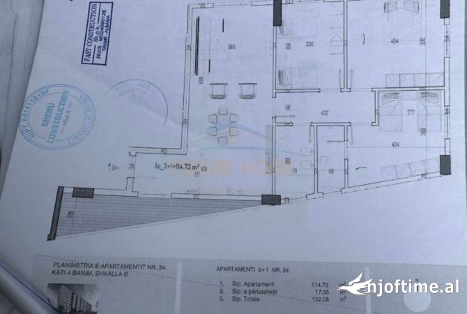 Shtepi ne shitje 3+1 ne Tirane - 125,400 Euro