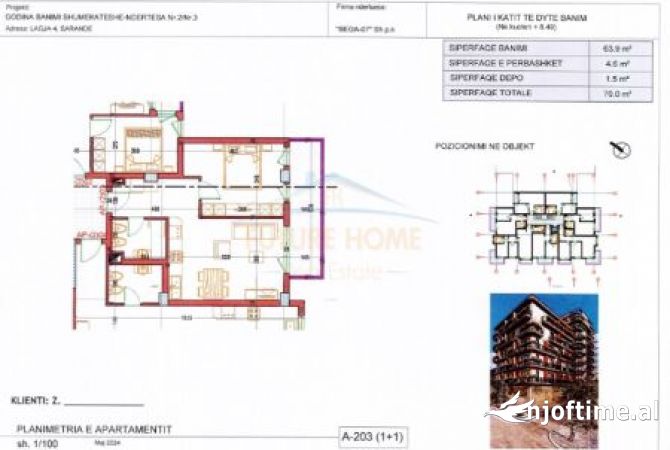 Shtepi ne shitje 1+1 ne Sarande - 133,400 Euro
