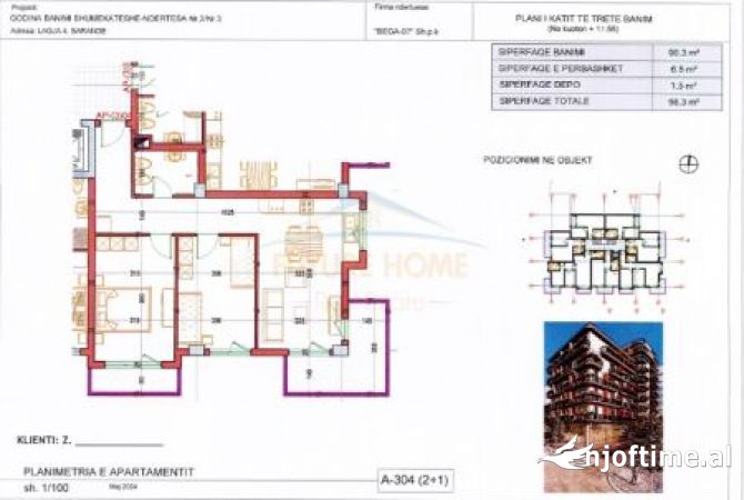 Shtepi ne shitje 2+1 ne Sarande - 187,300 Euro