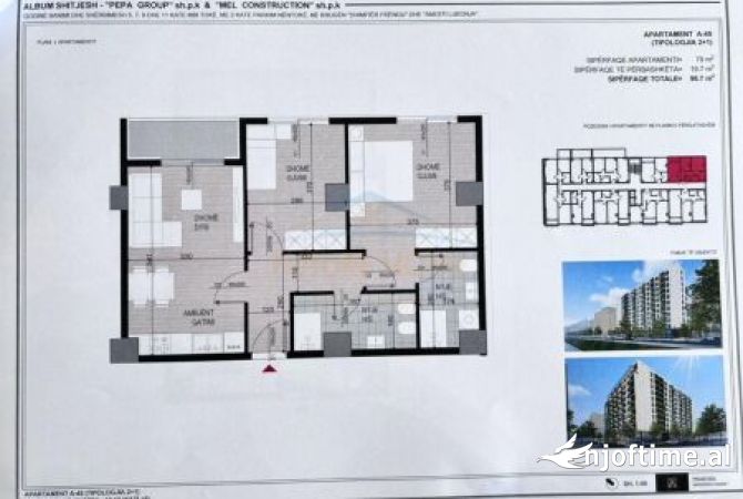 Shtepi ne shitje 2+1 ne Tirane - 134,000 Euro