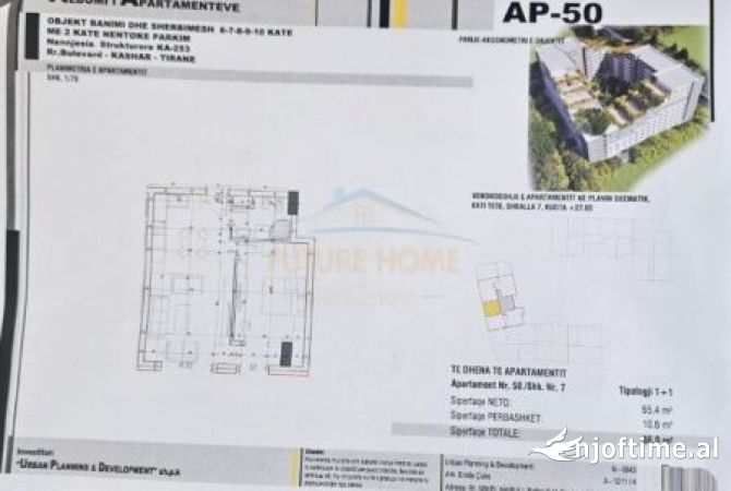 Shtepi ne shitje Apartament ne Tirane, 1+1, Mobilimi Bosh, pa mobiluar, Pagesa 89,000  Euro.