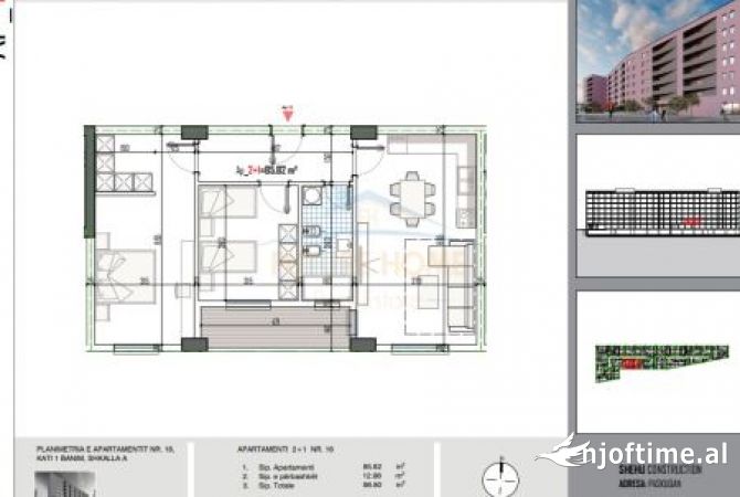 Shtepi ne shitje 2+1 ne Tirane - 94,000 Euro