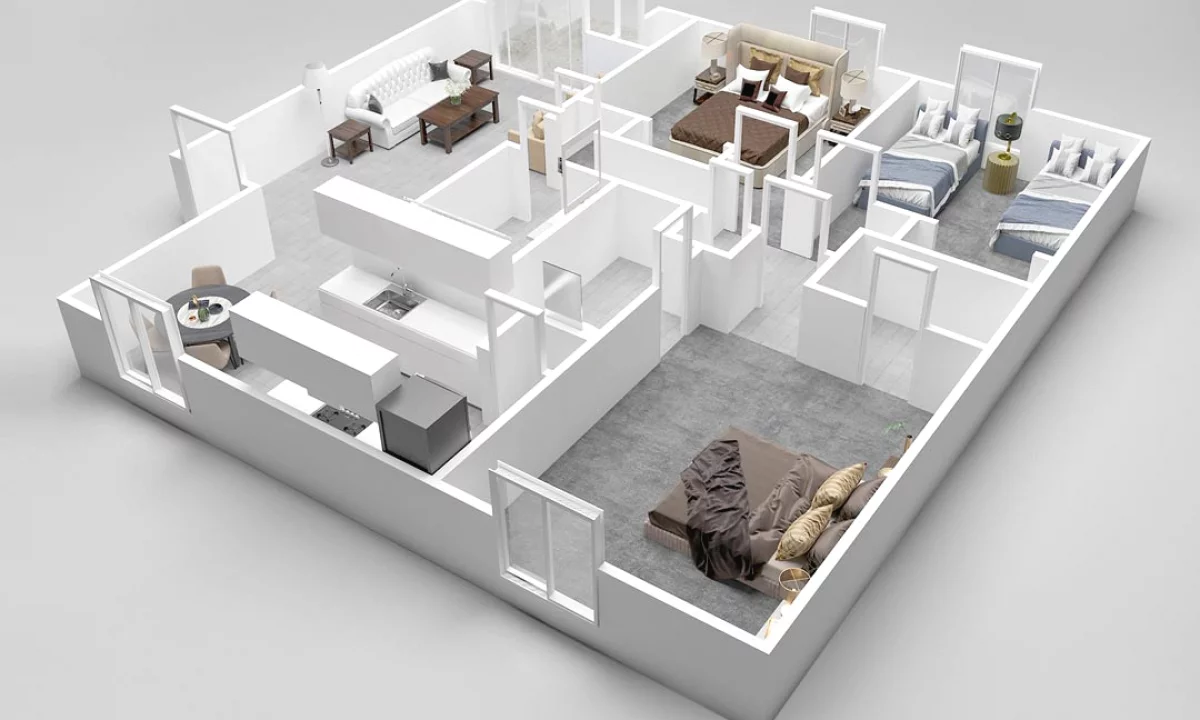 Shtepi ne shitje Apartament ne Tirane, 3+1, Mobilimi Bosh, pa mobiluar, Pagesa 260,000  Euro.