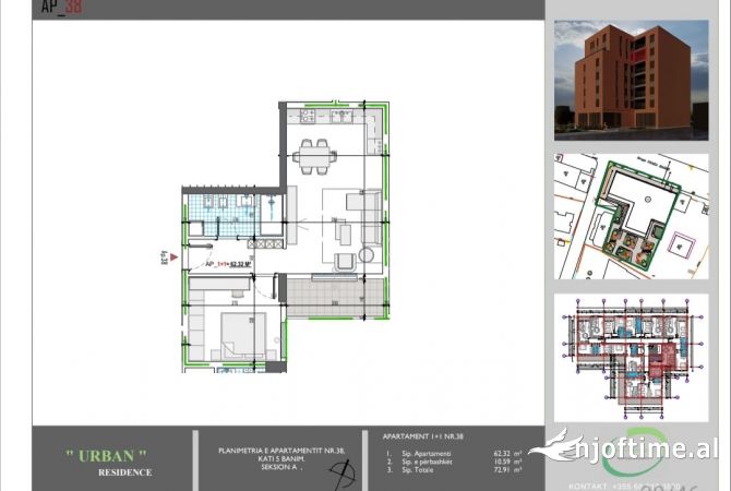 Shtepi ne shitje 1+1 ne Tirane - 74,500 Euro