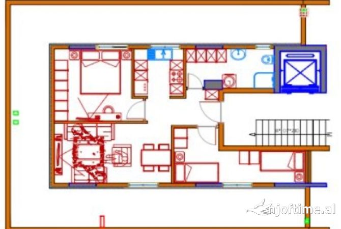 Shtepi ne shitje Apartament ne Tirane, 2+1, Mobilimi Bosh, pa mobiluar, Pagesa 102,000  Euro.