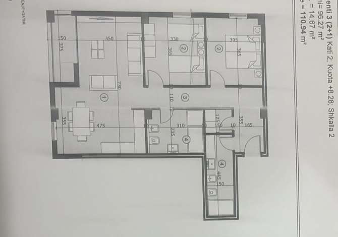 Shtepi ne shitje 2+1 ne Tirane - 145,000 Euro