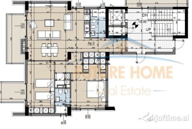 Shtepi ne shitje Apartament ne Tirane, 2+1, Mobilimi Bosh, pa mobiluar, Pagesa 296,000  Euro.