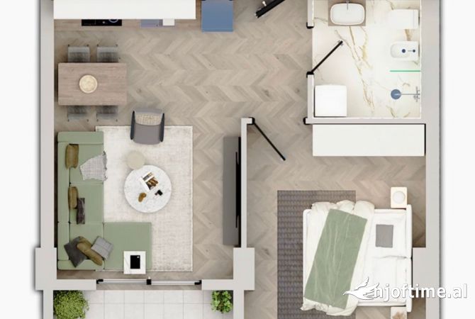 Shtepi ne shitje 1+1 ne Tirane - 62,800 Euro