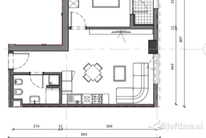 Shtepi ne shitje 1+1 ne Tirane - 117,000 Euro