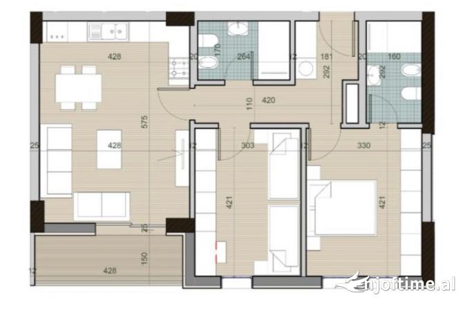 Shtepi ne shitje 2+1 ne Tirane - 131,000 Euro
