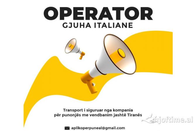 Njoftime Pune SHERBIM KLIENTI NE GJUHEN ITALIANE